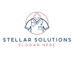 Medical Doctor Scrubs logo design