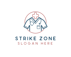 Medical Doctor Scrubs logo design