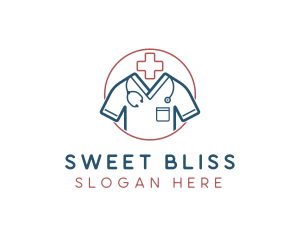 Medical Doctor Scrubs logo design