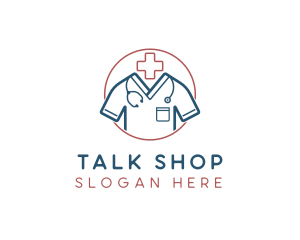 Medical Doctor Scrubs logo design