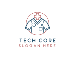 Medical Doctor Scrubs logo design