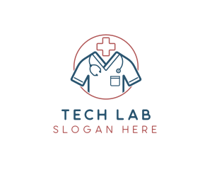 Medical Doctor Scrubs logo design