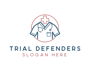 Medical Doctor Scrubs logo design