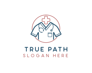 Medical Doctor Scrubs logo design