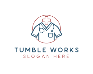 Medical Doctor Scrubs logo design