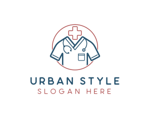 Medical Doctor Scrubs logo design