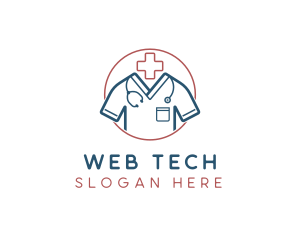 Medical Doctor Scrubs logo design