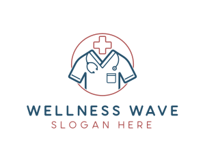 Medical Doctor Scrubs logo design