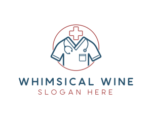 Medical Doctor Scrubs logo design