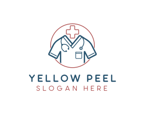 Medical Doctor Scrubs logo design