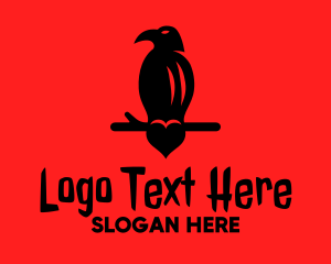 Bird Vulture Heart Logo