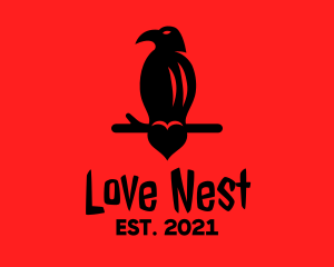 Bird Vulture Heart logo