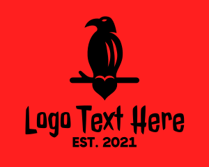 Affection - Bird Vulture Heart logo design