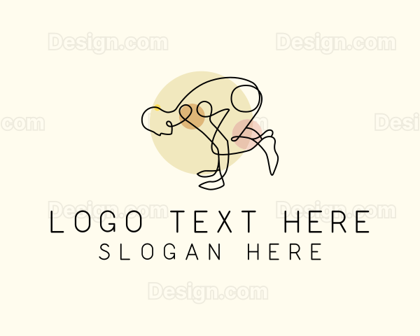 Yoga Stretch Pose Logo