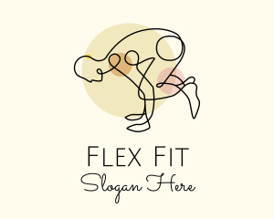 Yoga Stretch Pose logo design