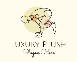 Yoga Stretch Pose logo design