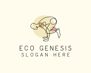 Yoga Stretch Pose logo design