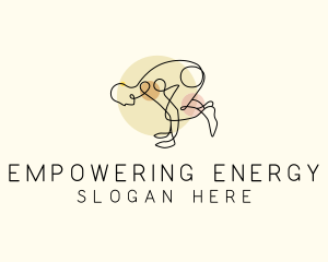 Yoga Stretch Pose logo design