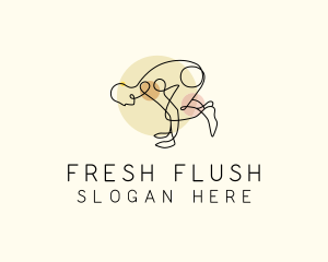 Yoga Stretch Pose logo design