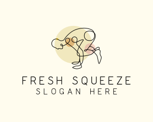 Yoga Stretch Pose logo design