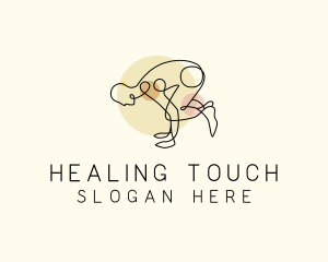 Yoga Stretch Pose logo design