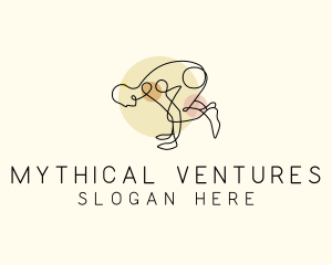 Yoga Stretch Pose logo design