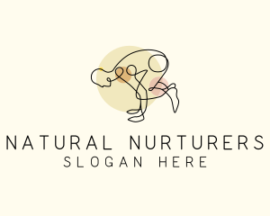 Yoga Stretch Pose logo design