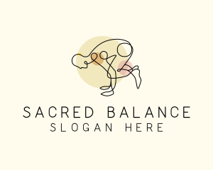 Yoga Stretch Pose logo design