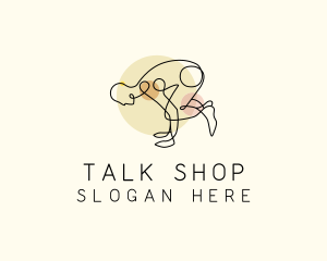 Yoga Stretch Pose logo design