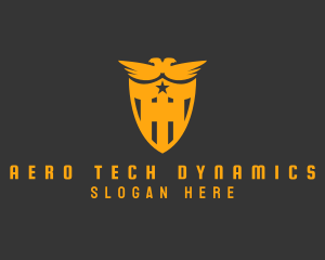 Falcon Eagle Shield  logo design