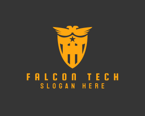 Falcon Eagle Shield  logo design