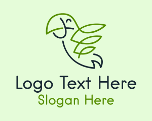 Leafy Wing Bird  Logo