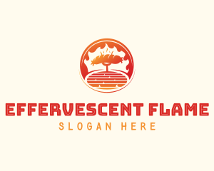 Flame Sauge Grill logo design