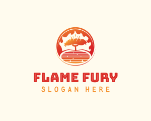 Flame Sauge Grill logo design