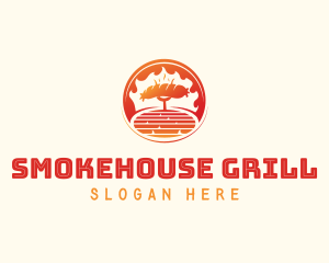 Flame Sauge Grill logo design