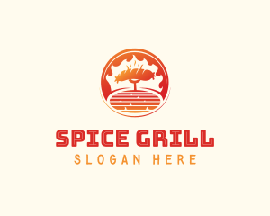 Flame Sauge Grill logo design