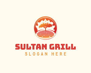 Flame Sauge Grill logo design