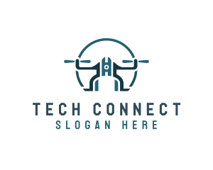 Quadcopter Drone Tech logo