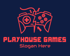 Electric Game Controller logo design