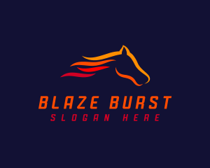 Race Fire Horse logo design