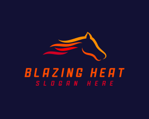 Race Fire Horse logo design