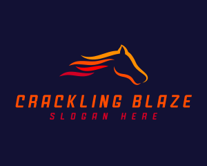 Race Fire Horse logo design