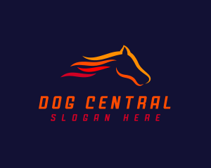 Race Fire Horse logo design