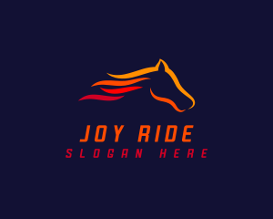 Race Fire Horse logo design