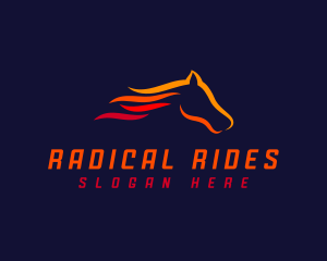 Race Fire Horse logo design