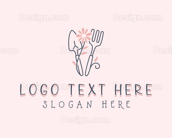 Flower Garden Planting Logo