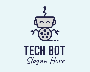 Movie Film Robot logo design