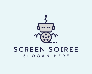 Movie Film Robot logo design