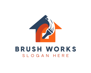 Home Improvement Paint Brush logo