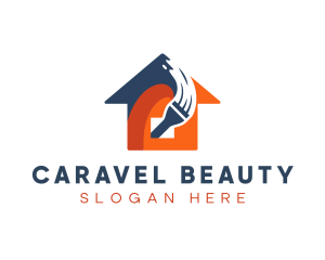 Home Improvement Paint Brush logo design